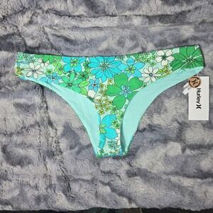 NWT Hurley Wild Bloom Reversible Cheeky Hipster Bikini Bottom Floral XL
